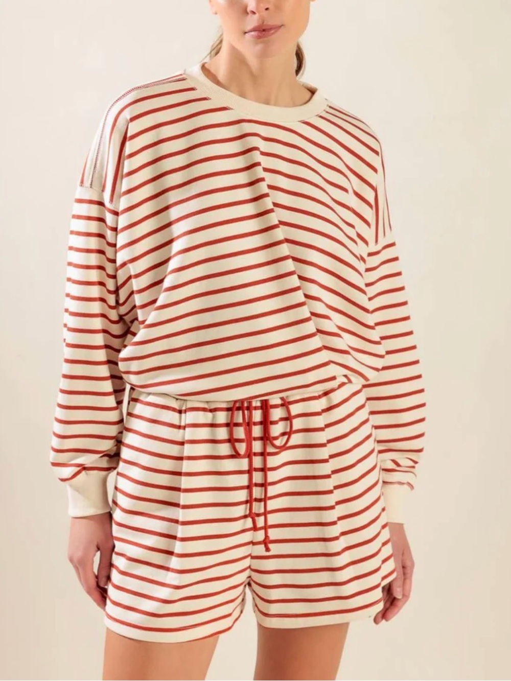 FreeMarket lover girl French terry pullover and matching shorts